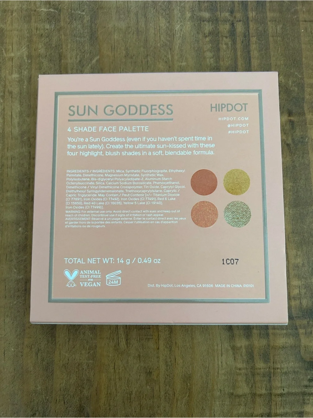 HipDot Sun Goddess Sunrise Blush Palette